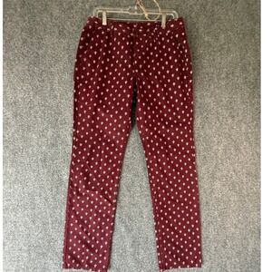 Bonobos Washed Chinos Slim Straight Burgundy Fleur De Lis Pants 31x32